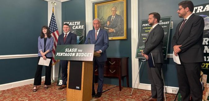 ‘Slash the Pentagon Act’ Would Cap Trump’s Military Budget To Fund Healthcare, Education, and More